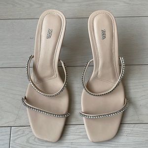 Zara Crystal Sandal Heels